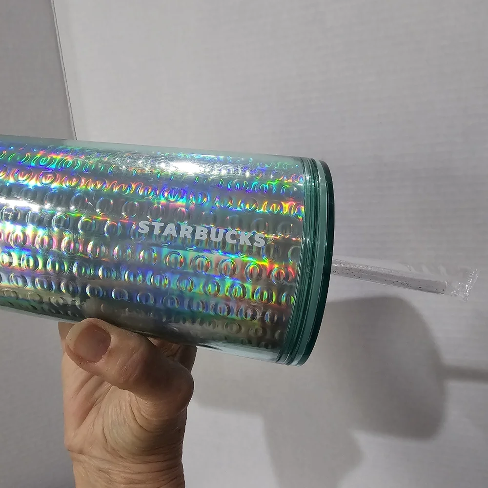 Starbucks Tumbler 24oz Venti Irridecent Bubble Limited Edition Christmas NWT 😋